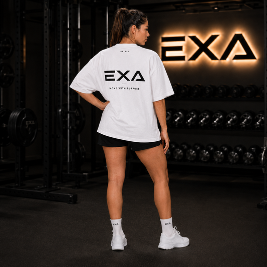Polera Oversized Blanca EXA ORIGIN — Algodón Premium 280 GSM