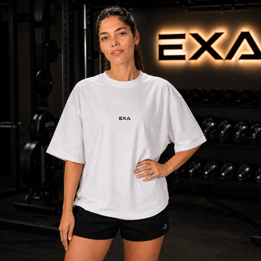 Polera Oversized Blanca EXA ORIGIN — Algodón Premium 280 GSM